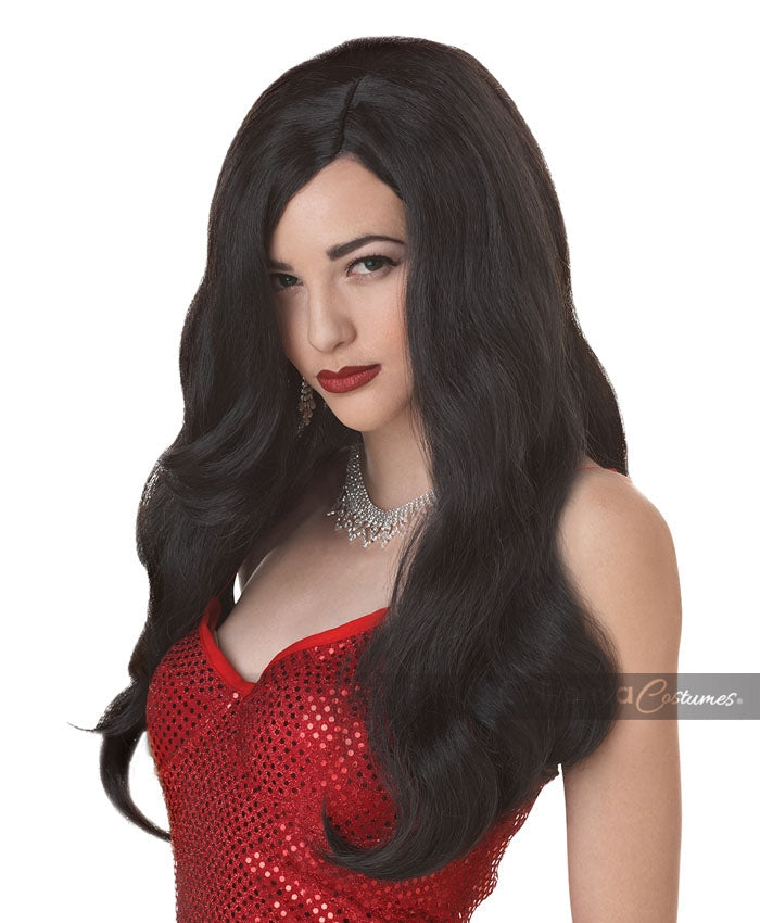 Silver Screen Sinsation Wig - Black