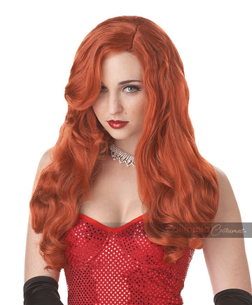 Silver Screen Sinsation Wig - Red
