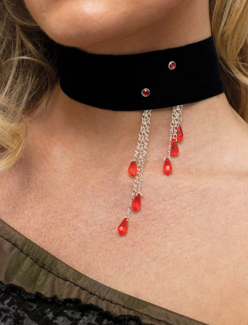 Vampire Blood Drop Choker